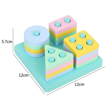 Baby Educational Toy Montessori Wooden 3D Toys Childhood Learning