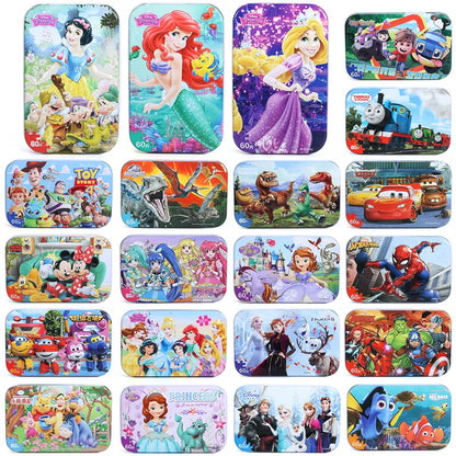 Princess frozen puzzle car Snow White 60-piece Puzzle Toy Children's