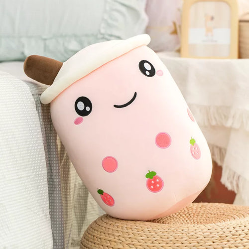 NEW Cute Cartoon Bubble Tea Plush Toy Stuffed Food Milk Tea Soft Doll