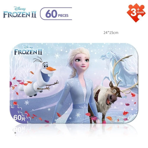 Princess frozen puzzle car Snow White 60-piece Puzzle Toy Children's