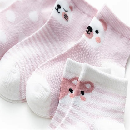 5Pairs/lot 0-24M Infant Baby Socks Baby Socks for Boys Girls Cotton