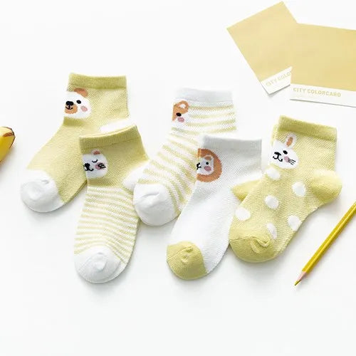 5Pairs/lot 0-24M Infant Baby Socks Baby Socks for Boys Girls Cotton