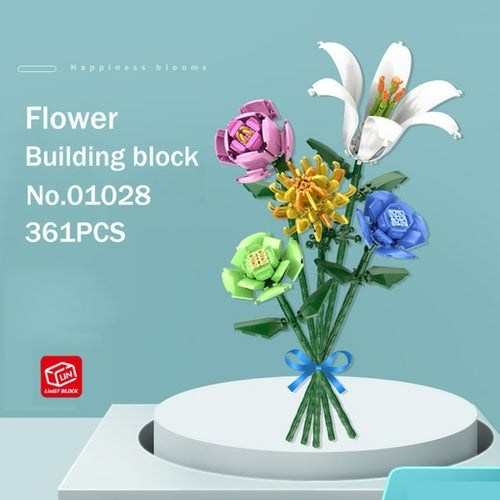 LOZ Fomantic Flower Bouquet Building Block Bricks Anime Figure Toys