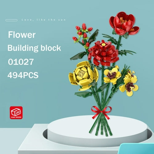 LOZ Fomantic Flower Bouquet Building Block Bricks Anime Figure Toys