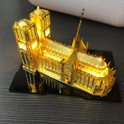 New 3d Metal Puzzle High Quality Notre Dame De Paris Model Adult