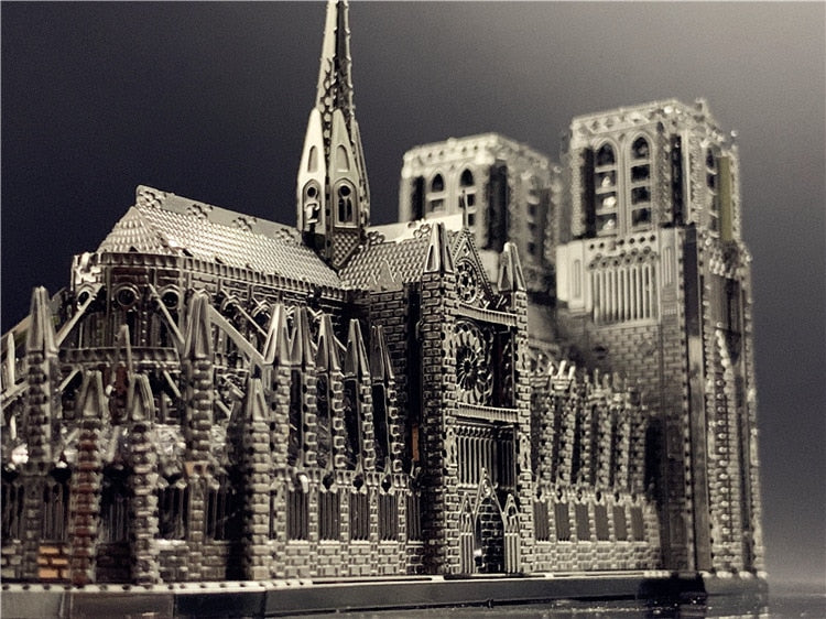 New 3d Metal Puzzle High Quality Notre Dame De Paris Model Adult