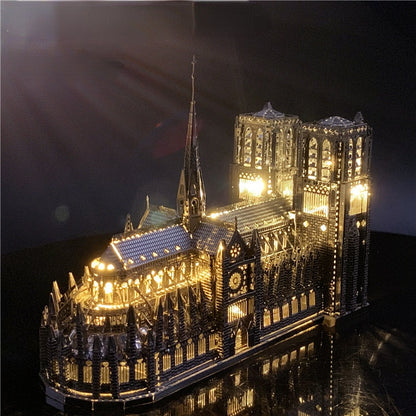 New 3d Metal Puzzle High Quality Notre Dame De Paris Model Adult