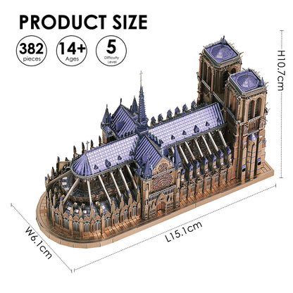 Piececool 3d Metal Puzzles Jigsaw, Notre Dame Cathedral Paris Diy