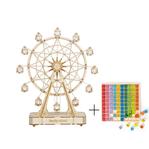 Robotime Rolife 232pcs Rotatable Diy 3d Ferris Wheel Wooden Model