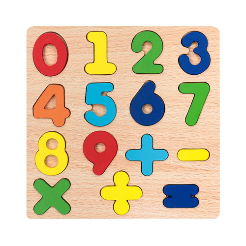 Colorful Alphabet Number Wooden Puzzles Kids Intelligent Matching Game