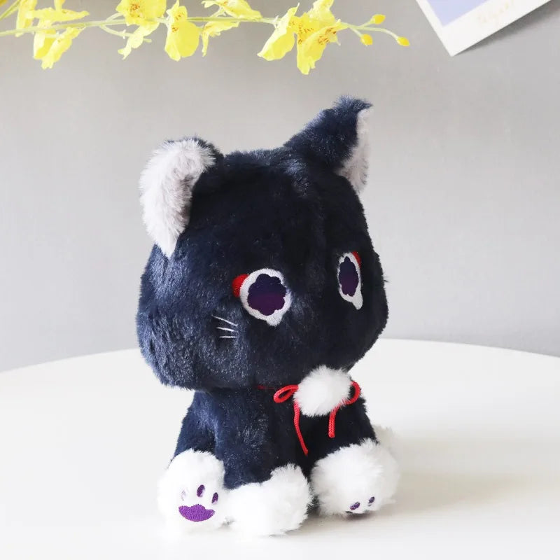 Game Genshin Black Scaramouche Cat Fluffy Impact Wanderer Pet Plush