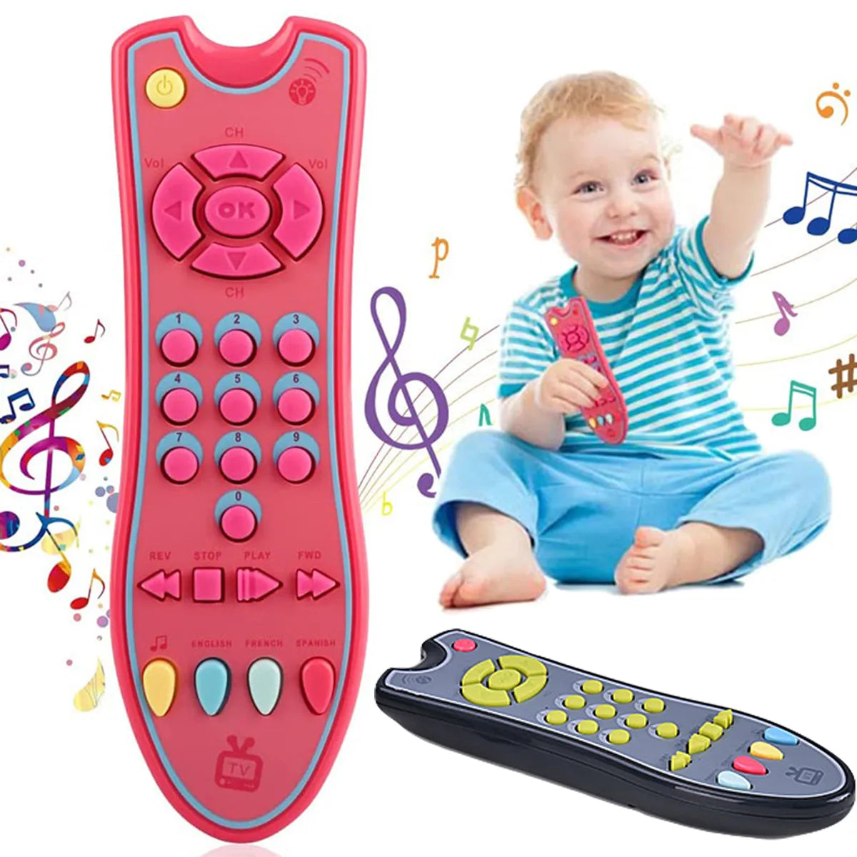 Music Mobile Phone TV Remote Control Baby Early Educational Toys