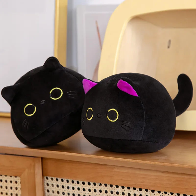 NEW Black Cat Plush Toy Soft Plushies Cute Stuffed Animal Cat Throw