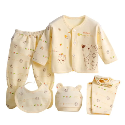 5PCS Set Newborn Baby 0-3M Clothing Set Brand Baby Boy Girl Clothes