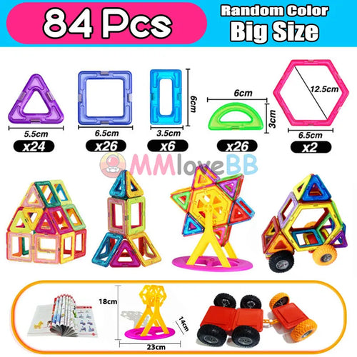 Magnets Toys for Kids Big Size Plus Magnetic Blocks for Children