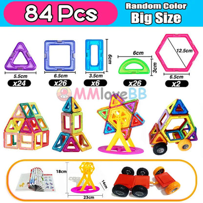 Magnets Toys for Kids Big Size Plus Magnetic Blocks for Children