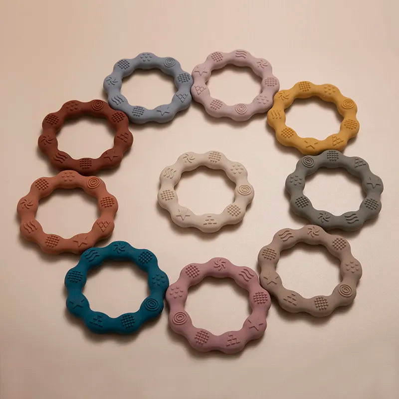 Baby Silicone Teethers Food Grade Newborn Pacifier Relief Design