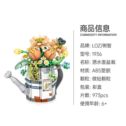 MINI Flower Spray Pot Building Block  Flower Meaty Plant Home