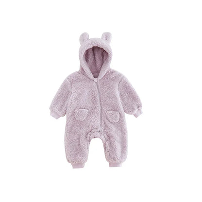 0-2Y Newborn Baby Rompers Spring Autumn Warm Fleece Baby Boys Costume