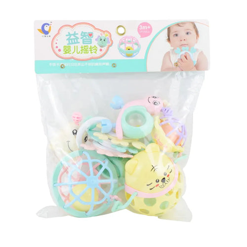 Baby Rattle 0-12 Months Newborn Soft Bell Teethers Hand Shaking Crib