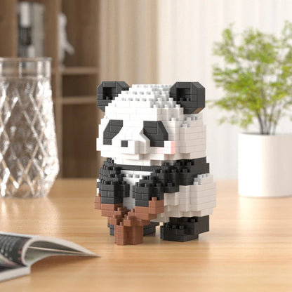 Panda flower building block micro particle assembly toy puzzle