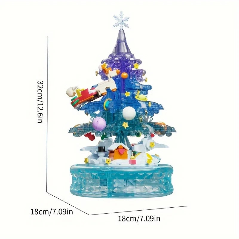 Fantasy Christmas Tree Music Box Building Blocks Romantic Lighting