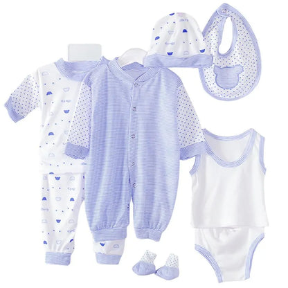 8PCS Newborn Baby Clothing Set Cotton Infant Boy Clothes Spring Autumn