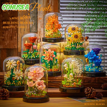 Diy Micro Flower Building Blocks Mini Bricks Particles Eternal Life