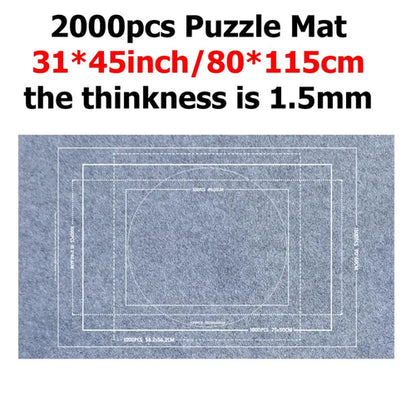 1500-3000pcs Felt Puzzle Mat Set 3color Available Puzzle Playing