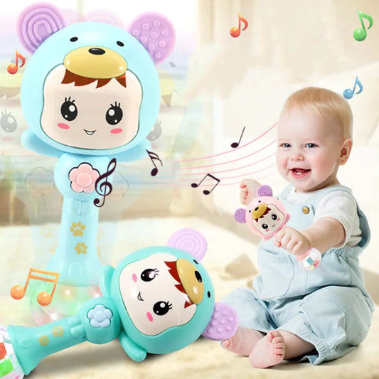 Light baby sound rattle changes with rhythm LED luminous hand rattle