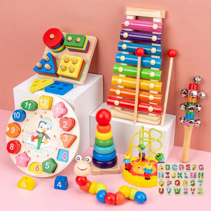 Baby Educational Toys Kids Development Games Wood Puzzles Sensory Toy