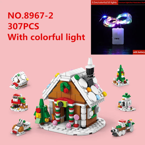 6 In 1 Upgraded Christmas Series Building Blocks Set With Light