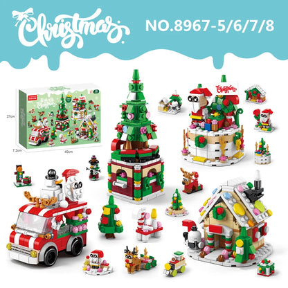 6 In 1 Upgraded Christmas Series Building Blocks Set With Light