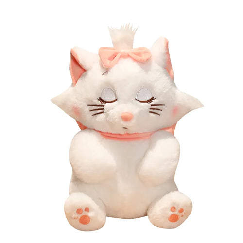 Cute White Cat With Bow Plush Toys Lovely Cartoon Animals Stuffed