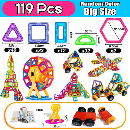 Magnets Toys for Kids Big Size Plus Magnetic Blocks for Children