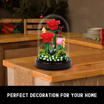 Flower Rose Bouquet Building Kit DIY Flowers with Cover Botanical