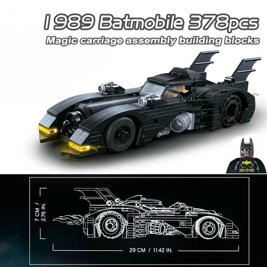 Super Heroes Series Batmobile Building Blocks 1989 Classic Bat Chariot