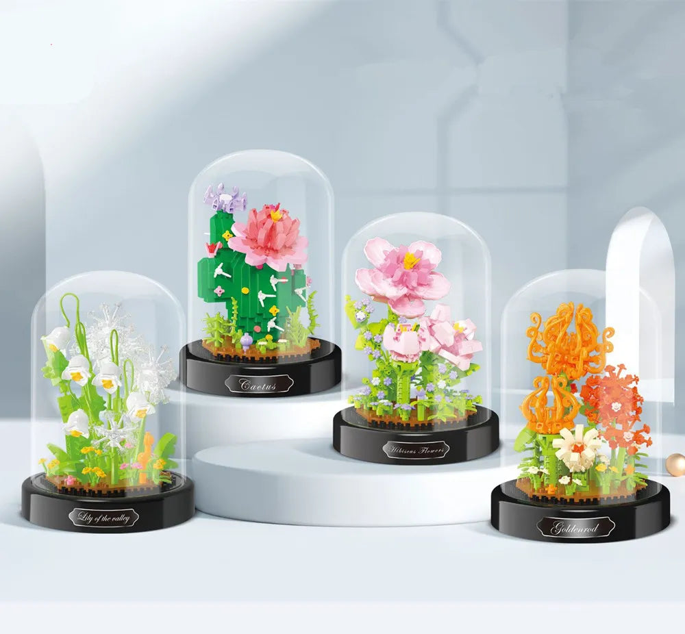 Diy Micro Flower Building Blocks Mini Bricks Particles Eternal Life