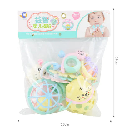 Baby Rattle 0-12 Months Newborn Soft Bell Teethers Hand Shaking Crib