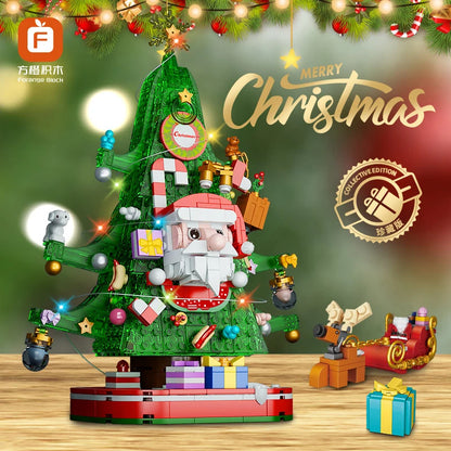 Merry Christmas Lighting Tree Building Blocks Bricks Creative Music