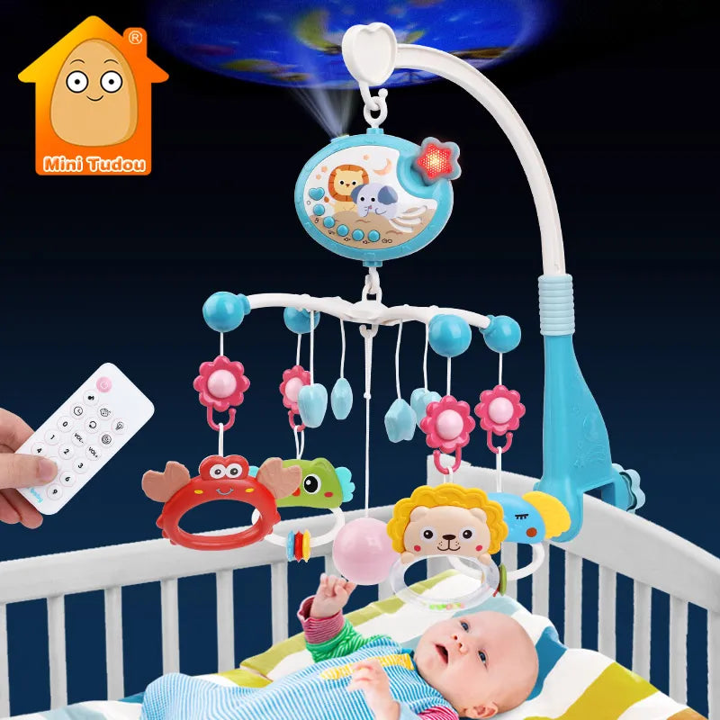 Baby Crib Mobile Rattle Toy For 0-12 Months Infant  Rotating Musical