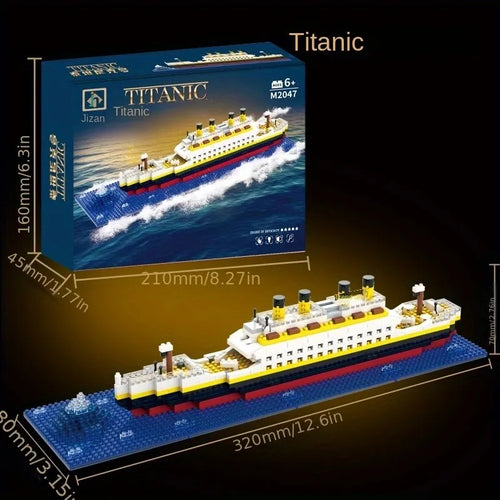 Building block assembly toy Titanic giant boy girl puzzle cruise ship