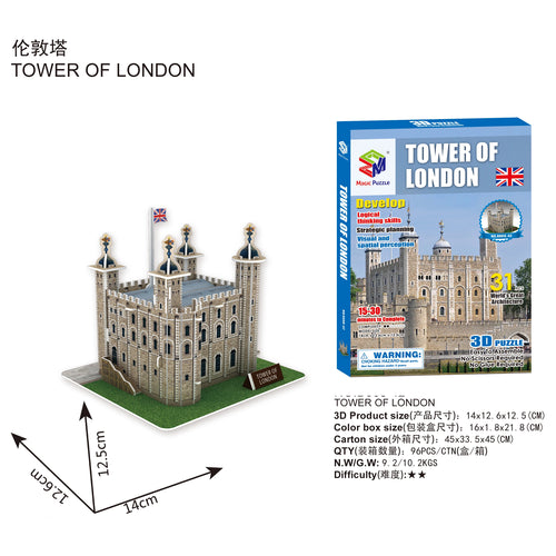 40 Style World Famous Architecture Building 3D Puzzle Model