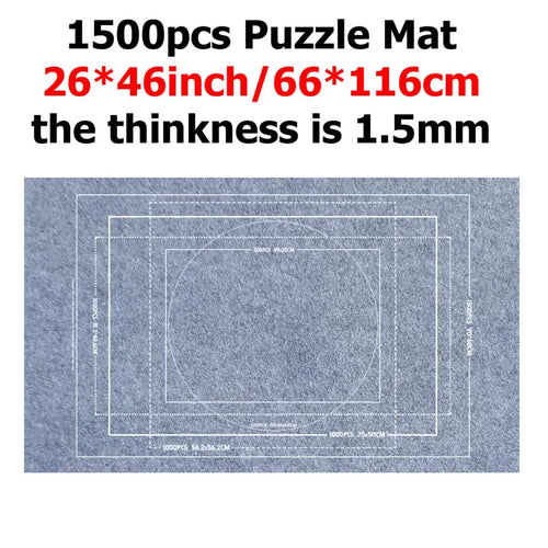 1500-3000pcs Felt Puzzle Mat Set 3color Available Puzzle Playing