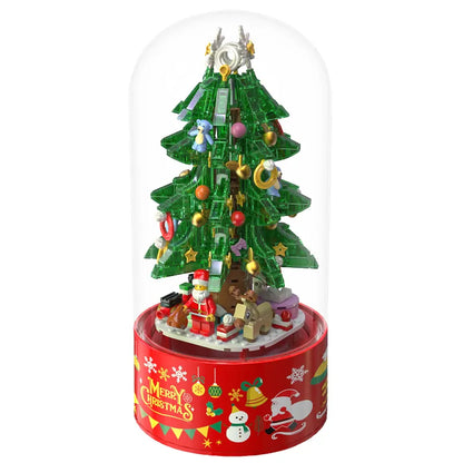 Merry Christmas Music Box Christmas Tree Building Blocks DIY Doll