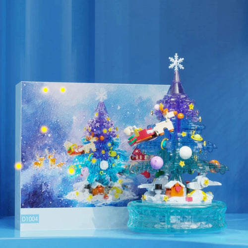 Fantasy Christmas Tree Music Box Building Blocks Romantic Lighting