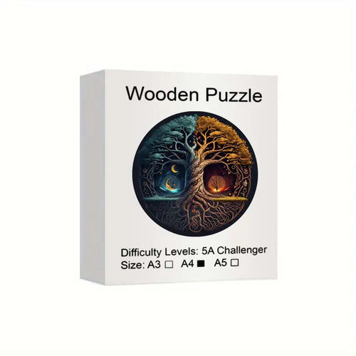 Yin-Yang Tree Wooden Puzzles For Adults,Wooden Animals Shaped Puzzles,