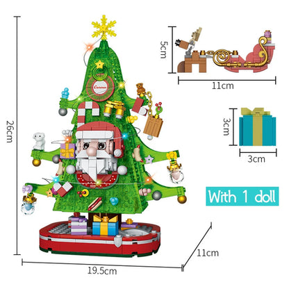 Merry Christmas Lighting Tree Building Blocks Bricks Creative Music