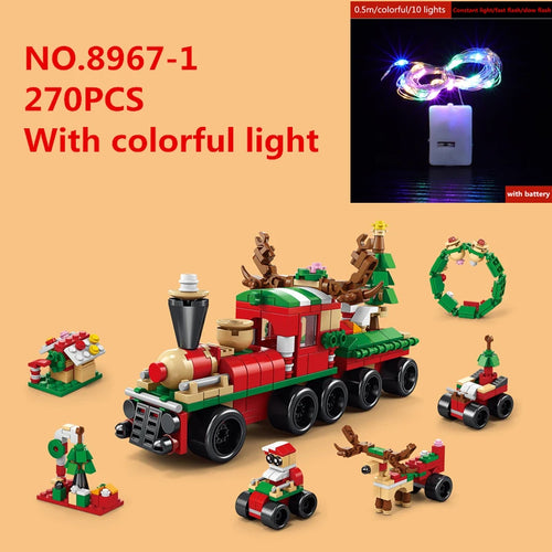 6 In 1 Upgraded Christmas Series Building Blocks Set With Light