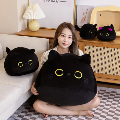 NEW Black Cat Plush Toy Soft Plushies Cute Stuffed Animal Cat Throw